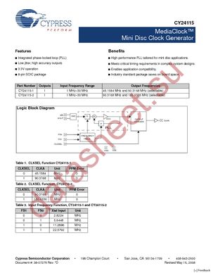 CY24115KSXC-2 datasheet  